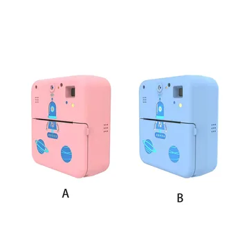 Многофункциональные фотопринтерные камеры, беспроводные цифровые игрушечные мини-принтеры мгновенного действия с Bluetooth-совместимым подключением Синего цвета