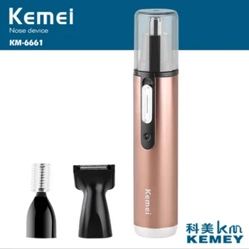 Kemei KM-6661 электрический очиститель для волос в носу многофункциональный очиститель для волос в носу 3-в-1 оптом