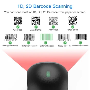 Настольный сканер штрих-кодов Eyoyo 1D 2D С автоматическим сканированием, всенаправленный считыватель штрих-кодов без помощи рук, сканер QR-платформы