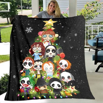 Это мое одеяло для просмотра фильмов ужасов, подарок для любителей персонажей ужасов, подарок на Хэллоуин, уютный плед и фланелевое одеяло
