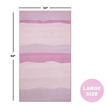 Привлекательный и идеальный Мягкий прочный прямоугольный коврик размером 53x59 дюймов - Идеально подходит для оформления гостиных и спален в розовом цвете.