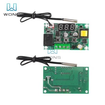 Светодиодный термостат W1209 110-220 В NTC белый дисплей диапазон регулирования температуры -50-110 ° C релейный выход красный, белый, синий и зеленый дисплей