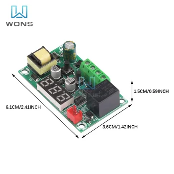 Светодиодный термостат W1209 110-220 В NTC белый дисплей диапазон регулирования температуры -50-110 ° C релейный выход красный, белый, синий и зеленый дисплей
