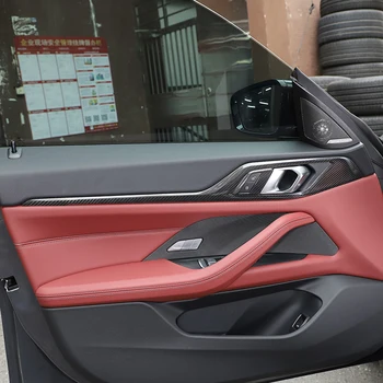 Для BMW 4 серии G26 2021 2022 2023, внутренняя отделка автомобиля из настоящего углеродного волокна, защитная наклейка, Аксессуары для интерьера автомобиля