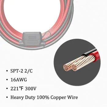 16AWG SAE 2-контактный Разъем для быстрого отсоединения от O-клеммы Жгута Проводов, Соединительный кабель для зарядного устройства/сопровождающего устройства